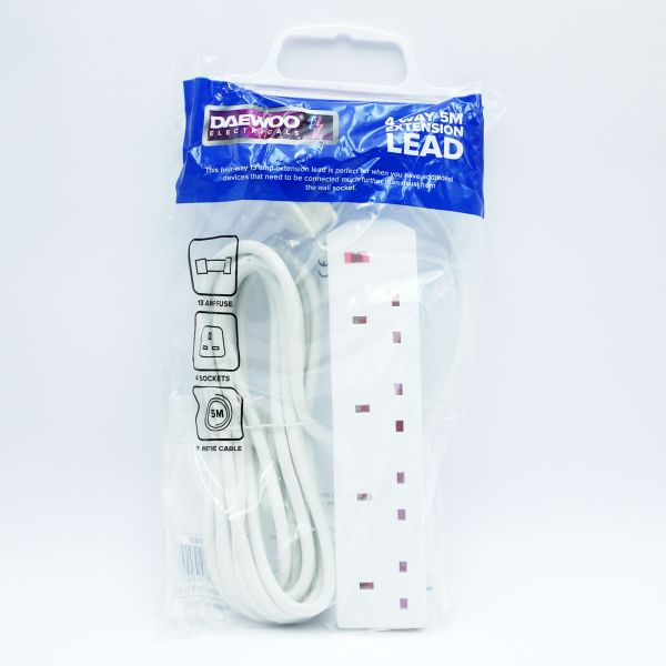 Daewoo 4 Gang 5m Extension Lead