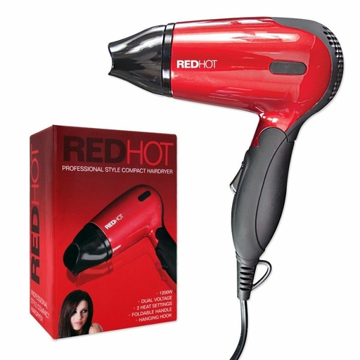 [ME588] Travel Hair Dryer 1200w Red hot
