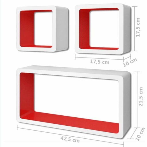 [ME529] Set of 3 Cube Floating Shelves