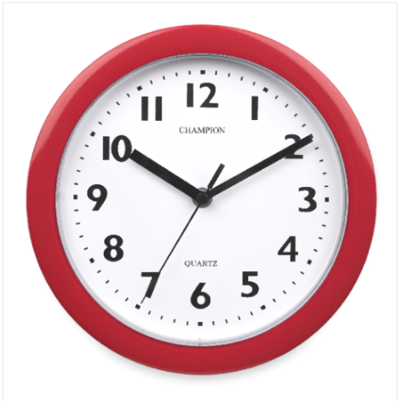 [ME608] Wall Clock Red Champion