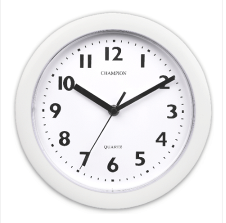 [ME610] Wall Clock White Champion