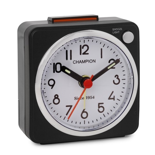 [ME573] Table Alarm Clock BLACK (Square) Champion