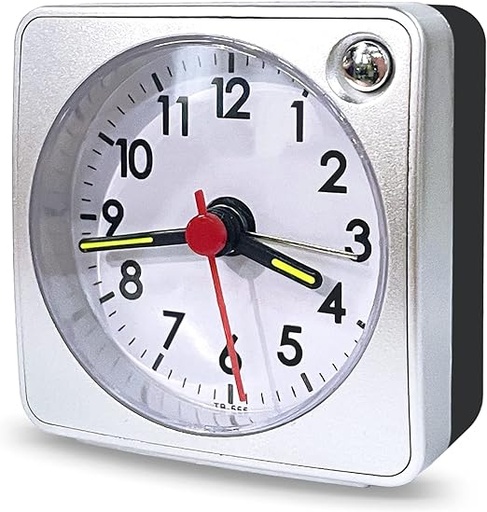 [ME578] Table Alarm Clock White (Square) Champion