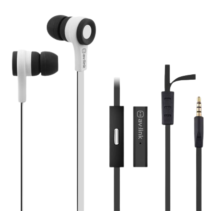 [ME250 - 75p each] Black Headphones Box of 25 AV Link