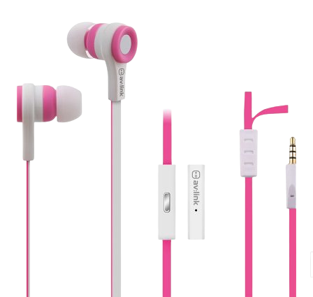 [ME505 - 75p each] Pink Headphones Box of 25 AV Link