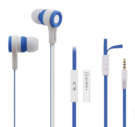 [ME258 - 75p each] Blue Headphones Box of 25 AV Link