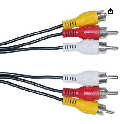 [ME120 - 75p each] 3 RCA to 3RCA Plug 1.2m Box of 6