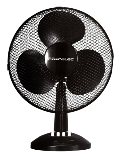 [ME33] 12 Inch Oscillating Black Desk Fan Pro Elec