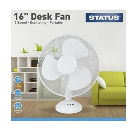 [ME59] 16 Inch Oscillating Desk Fan Status
